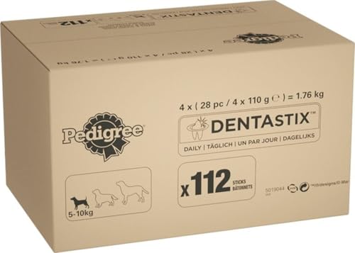 Pedigree DentaStix Daily Dental Chews for Small Dogs (5-10 kg) – Megapack 112 Sticks