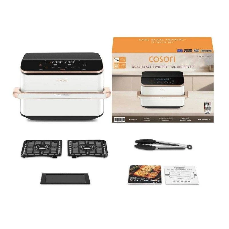 Detalle 2 de Freidora de Aire Cosori Dual Blaze TwinFry 10L 2800W con Doble Resistencia y WiFi