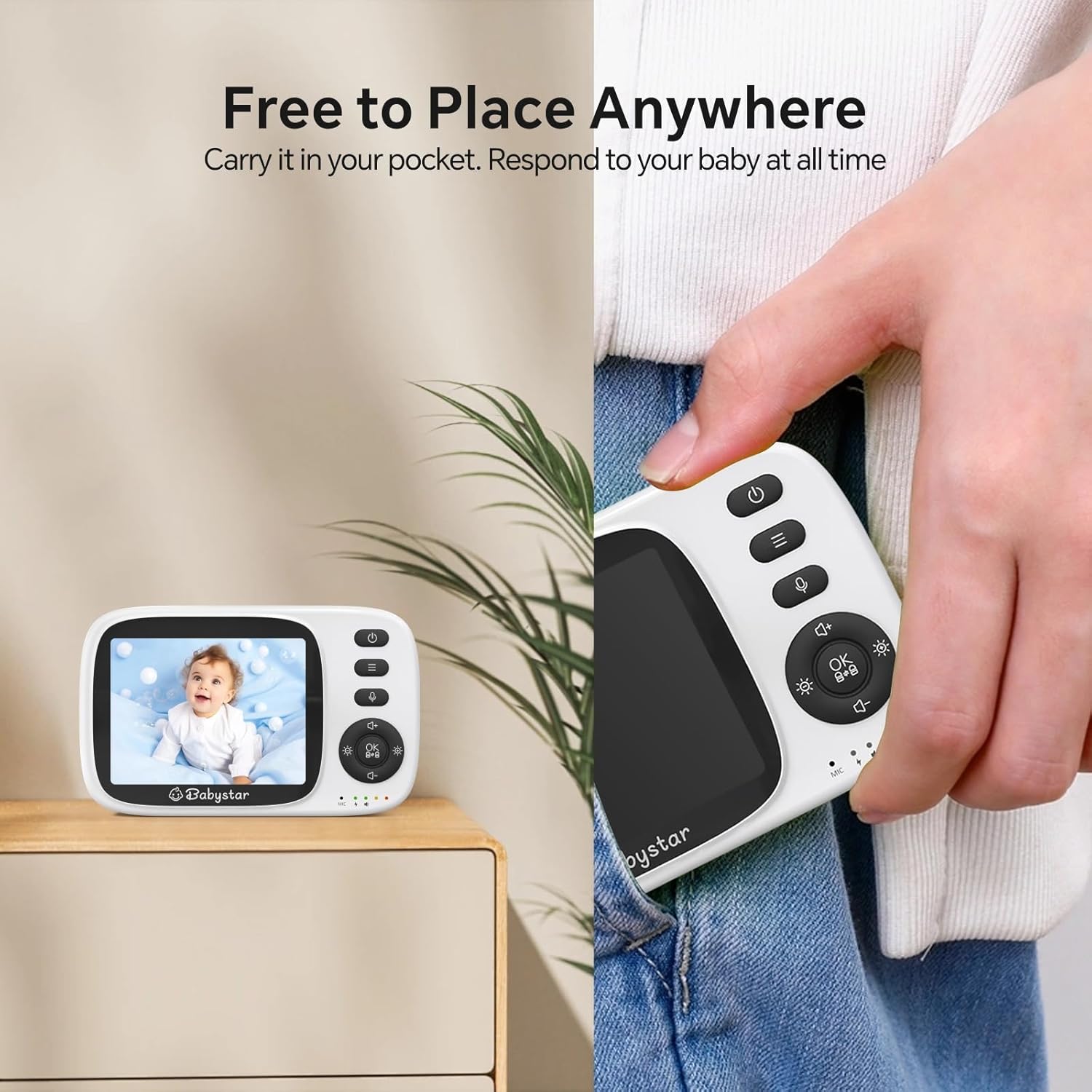 Thumbnail 6 de Babystar 3.2-Inch Wireless Baby Monitor with Camera and Night Vision