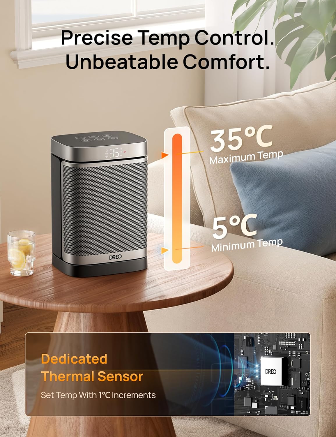 Thumbnail 5 de Dreo Electric Space Heater 1500W oscillating heater