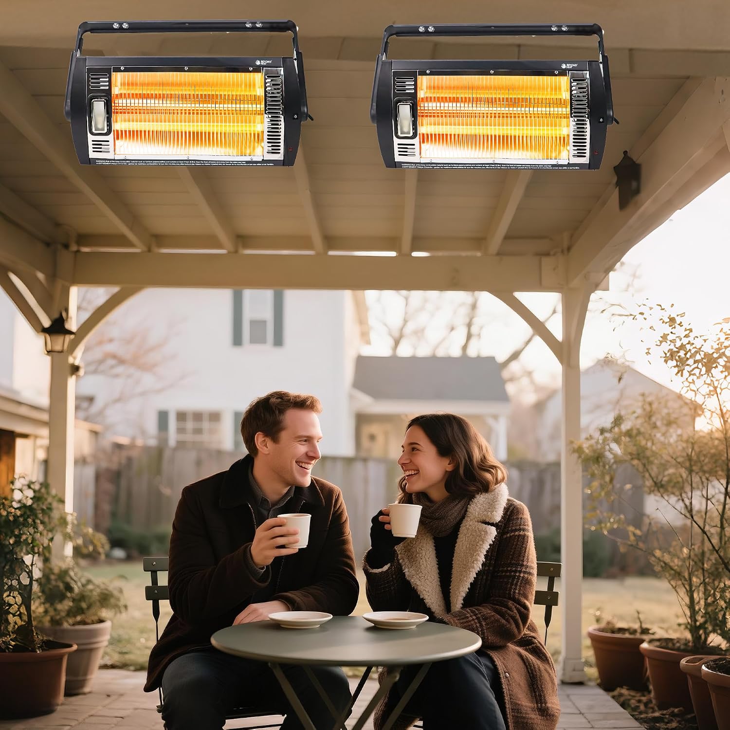 Detalle 2 de BEYOND HEAT UHQTV5M Ceiling-Mount Garage Heaters, 2-Pack, 750W/1500W