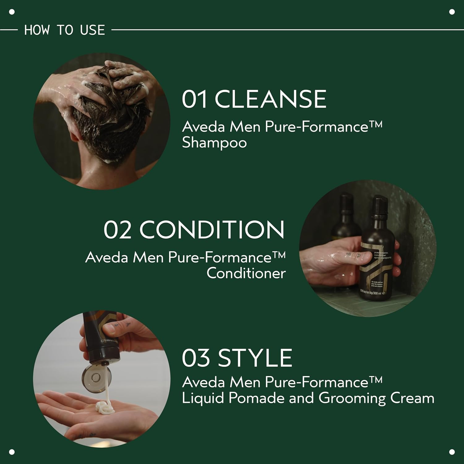 Detalle de Aveda Men Pure-Formance Liquid Hair Pomade | Medium Hold, Lightweight, 200ml