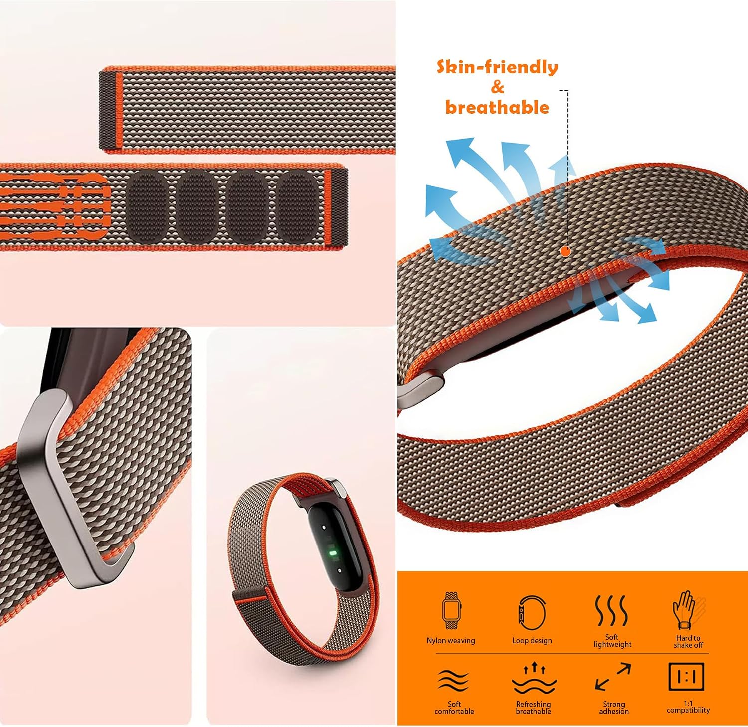 Thumbnail 2 de Nylon Band Compatible with BAND Air, Woven and Micro-Adjustable