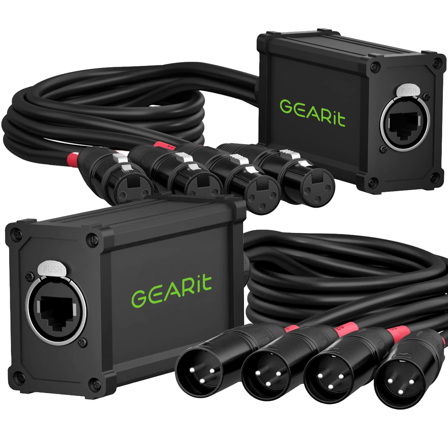 Detalle de GEARit GI-DMX-4CHWC XLR-over-Ethernet Snake with 2-ft Breakouts