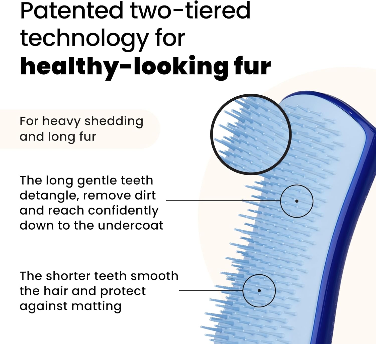 Detalle de Tangle Teezer Piccolo Pet Teezer: spazzola zoom per cani di taglia piccola