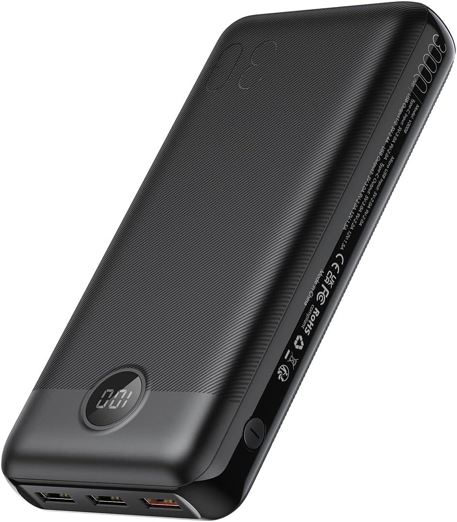 Detalle de VEGER Power Bank 30000mAh 20W PD: ricarica rapida e display LED per più dispositivi