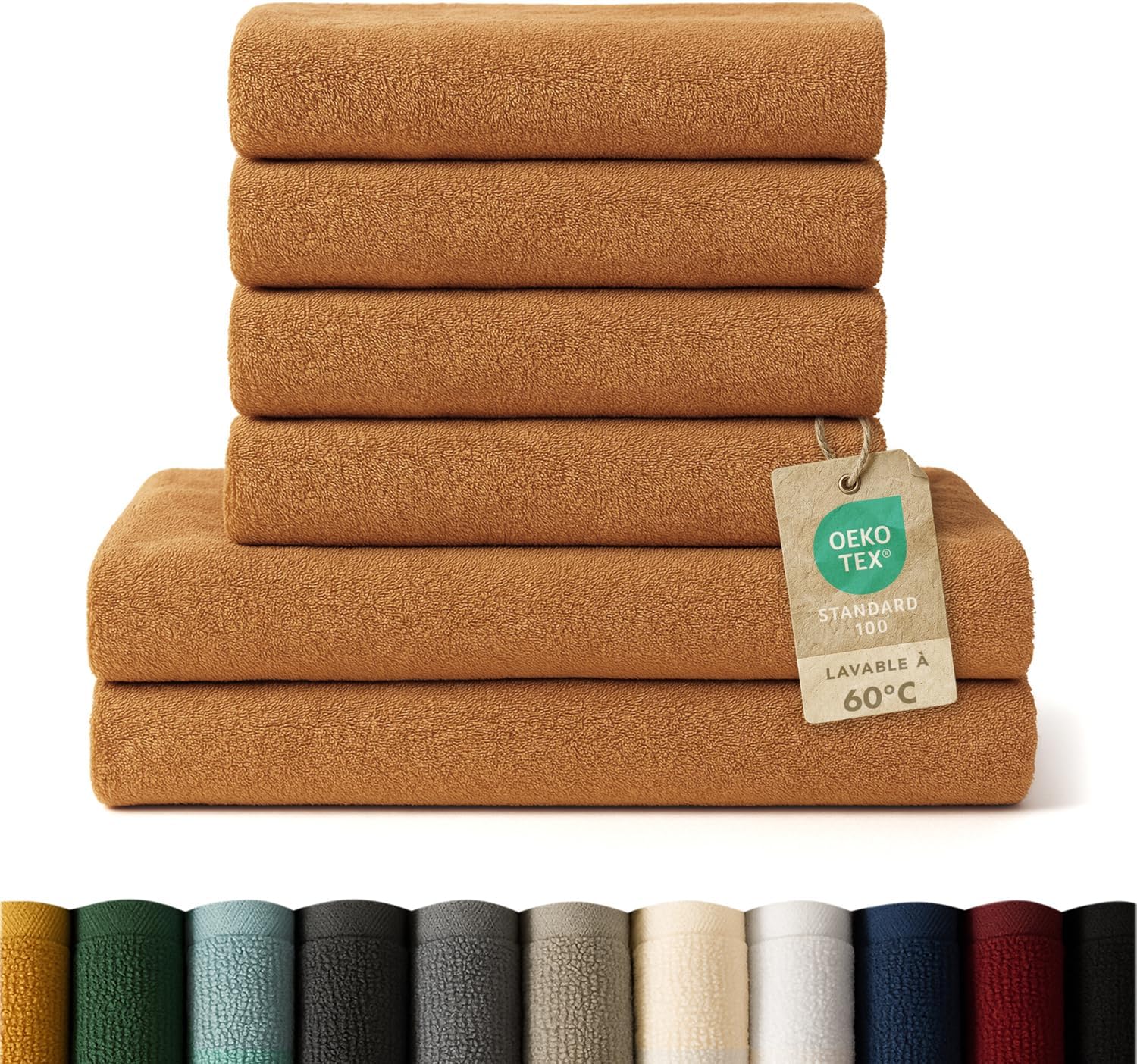 Thumbnail 6 de Blumtal lot de 12 serviettes visage 100% coton (noir) certifié Oeko-TEX®