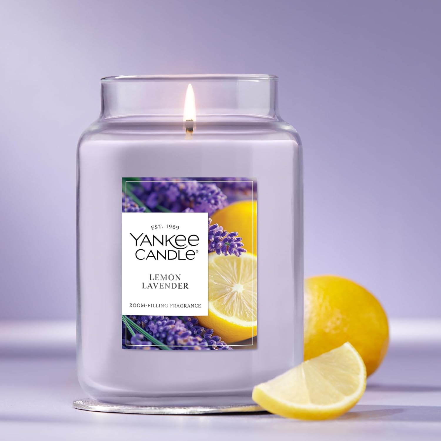 Detalle 2 de Yankee Candle Lemon Lavender 22oz Large Jar 🕯