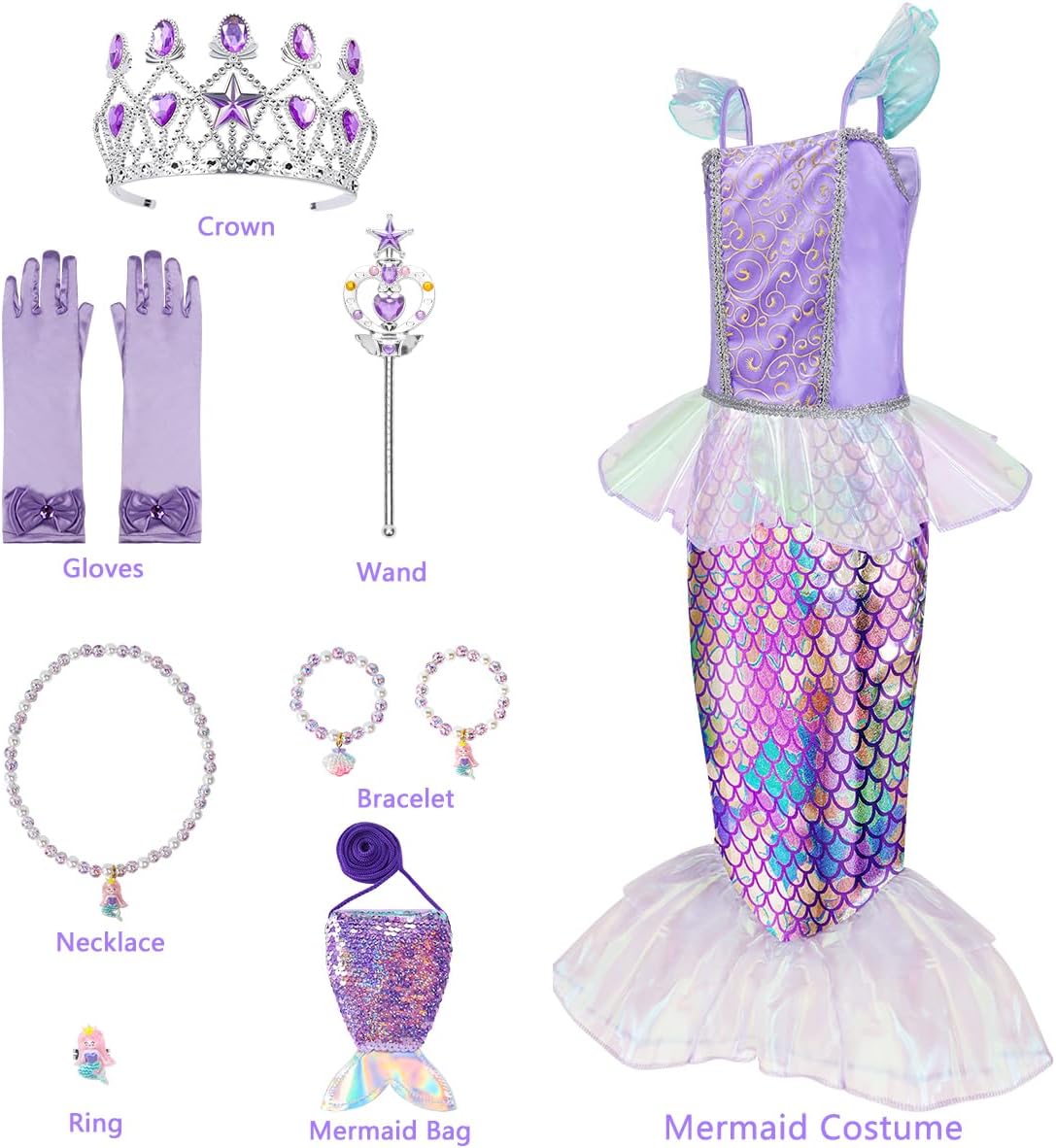 Thumbnail 4 de MELAND Mermaid Costume Kids