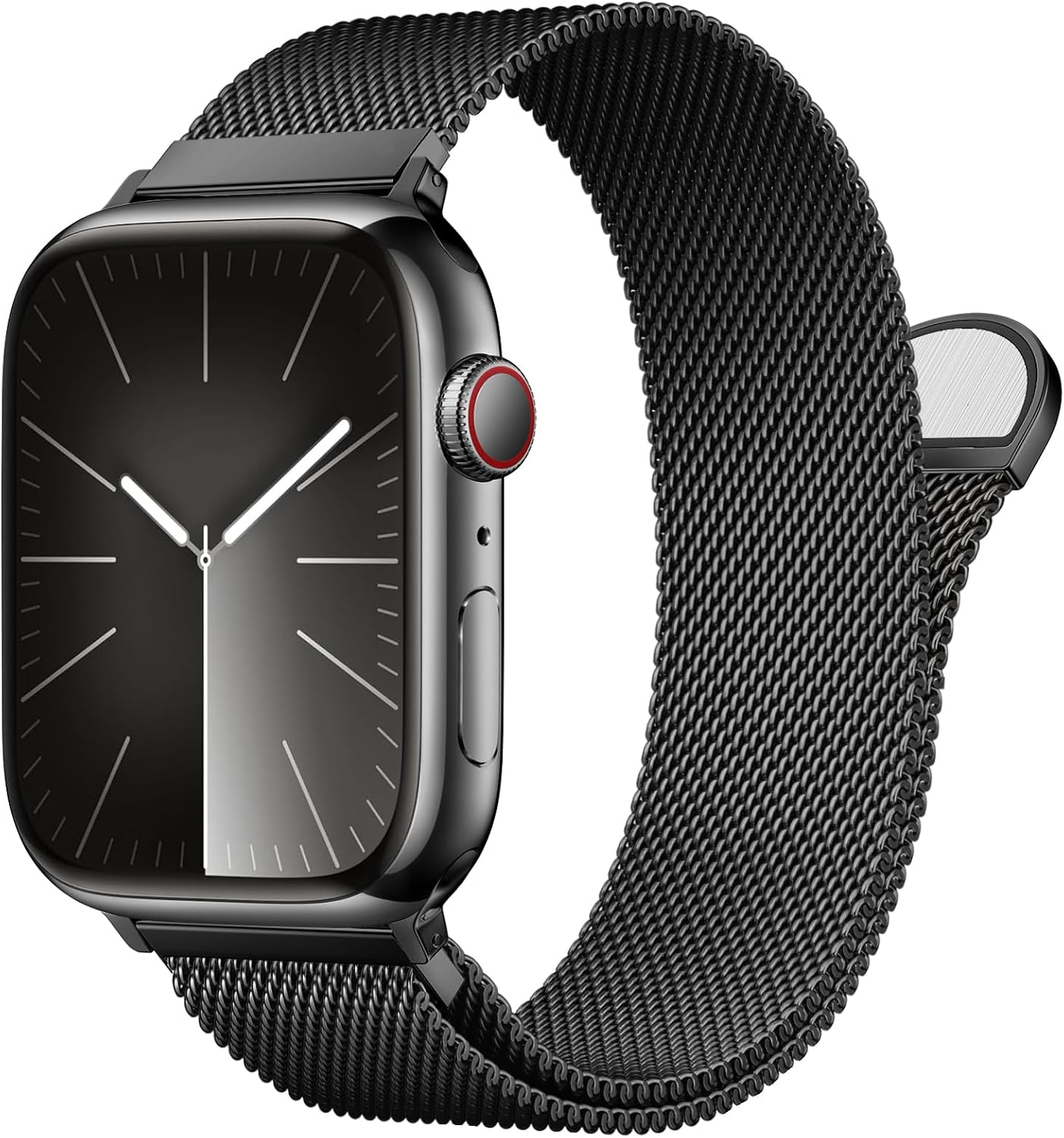 Detalle de Stainless Steel Milanese Loop for Apple Watch — 46mm to 49mm, Magnetic Mesh Band (iWatch)