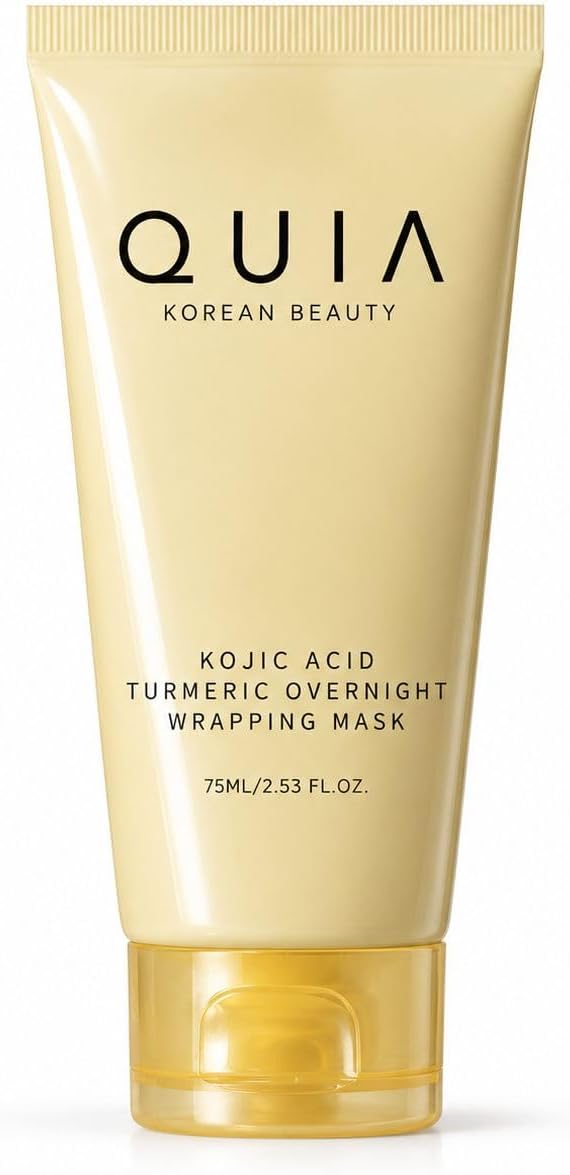 QUIA Beauty ウコン＋コウジ酸 夜用ラッピングマスク 75mL｜ナイアシンアミド・ツボクサ配合