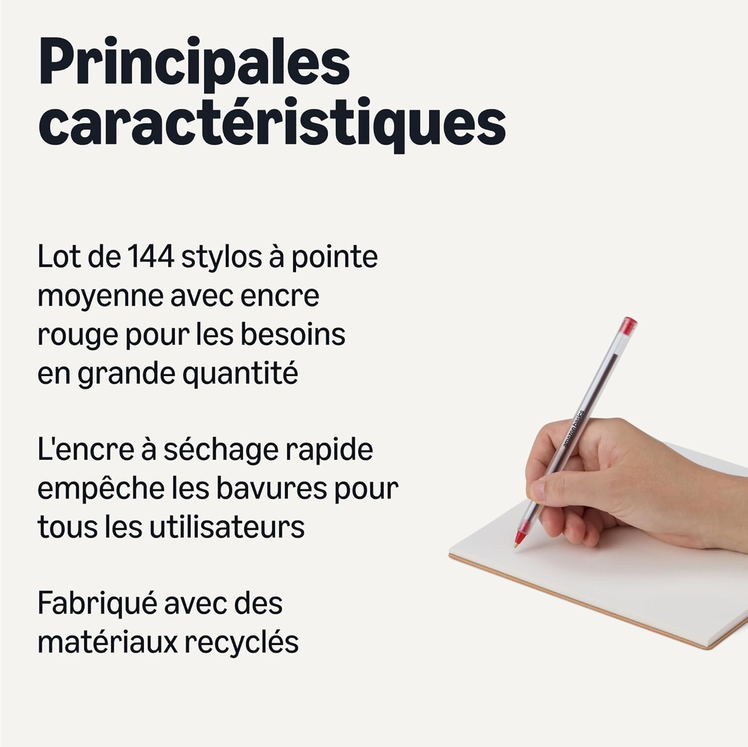 Thumbnail 1 de Lot de 144 Stylos à Bille Rouge 1,0 mm – polyvalents pour maison, bureau et école