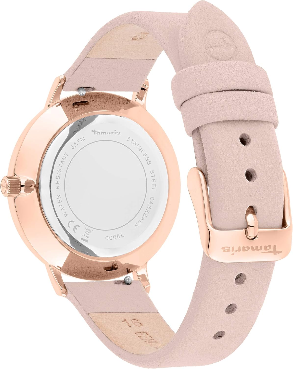 Thumbnail 2 de Tamaris Damenuhr mit Lederband – Runde 36 mm, IP Roségold poliert