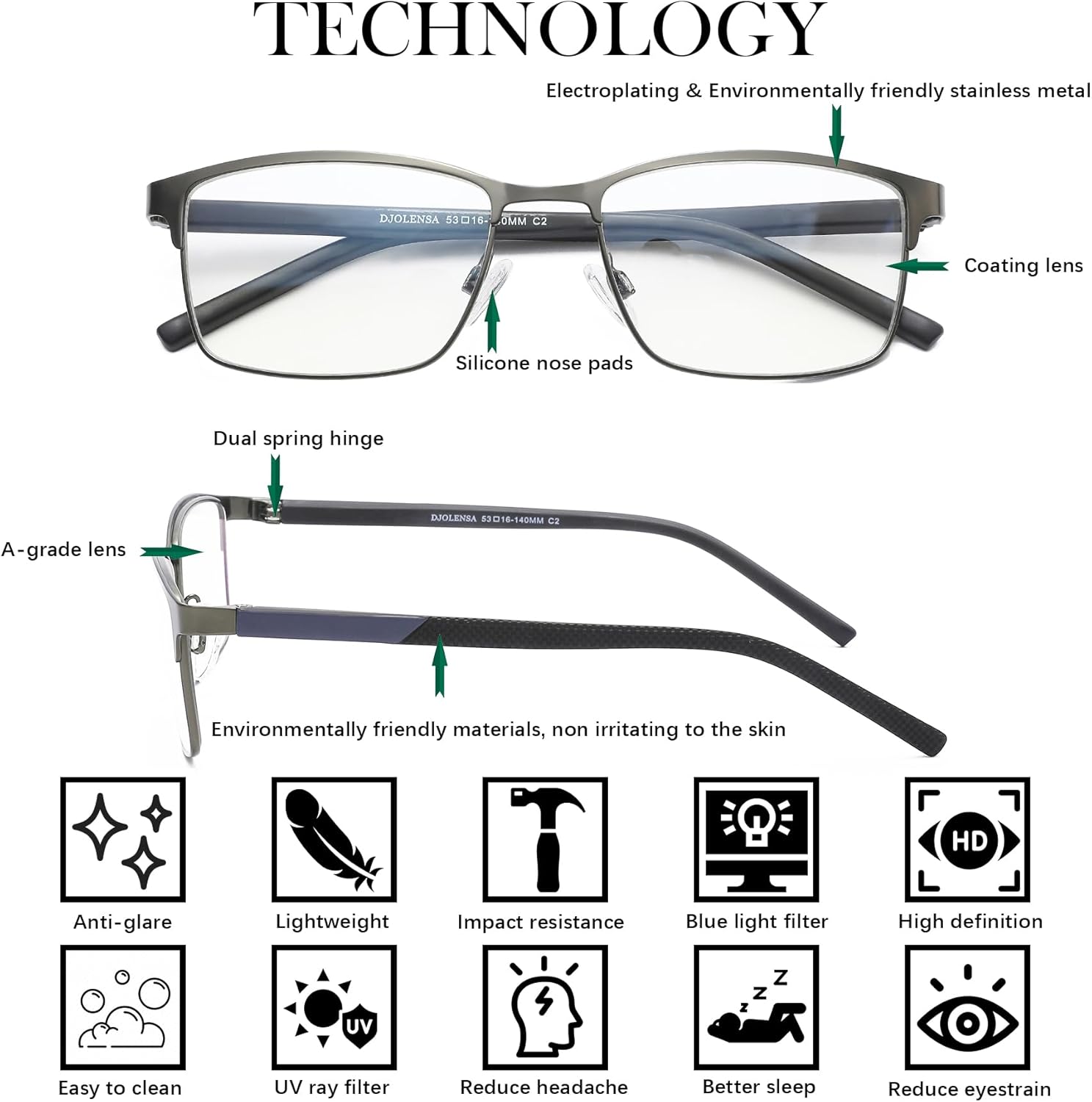 Thumbnail 4 de DJOLENSA 300 magnification reading glasses 3 pack