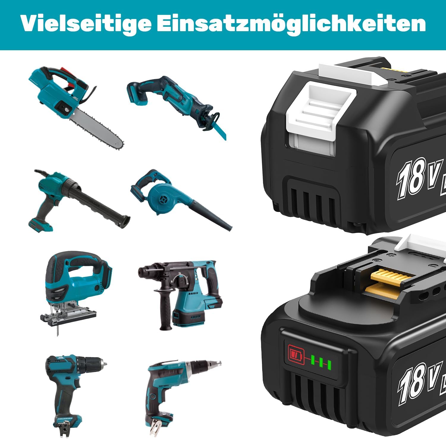 Detalle 2 de Makita 18V Ersatzakku Set 2x 5,5Ah