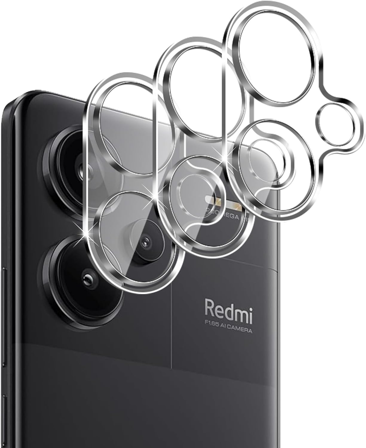 Vanrain Kameraschutz aus Panzerglas für Xiaomi Redmi Note 13 Pro+ 5G (3 Stück) – 9H, ultra-klar, kratzfest