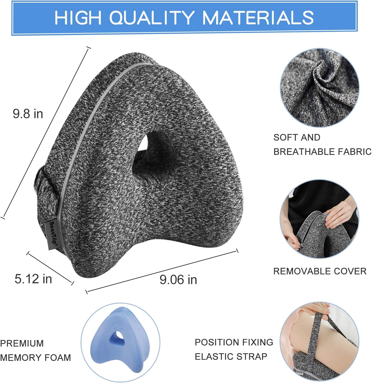 Thumbnail 1 de BEAUTRIP Leg Pillow memory foam knee pillow for side sleepers