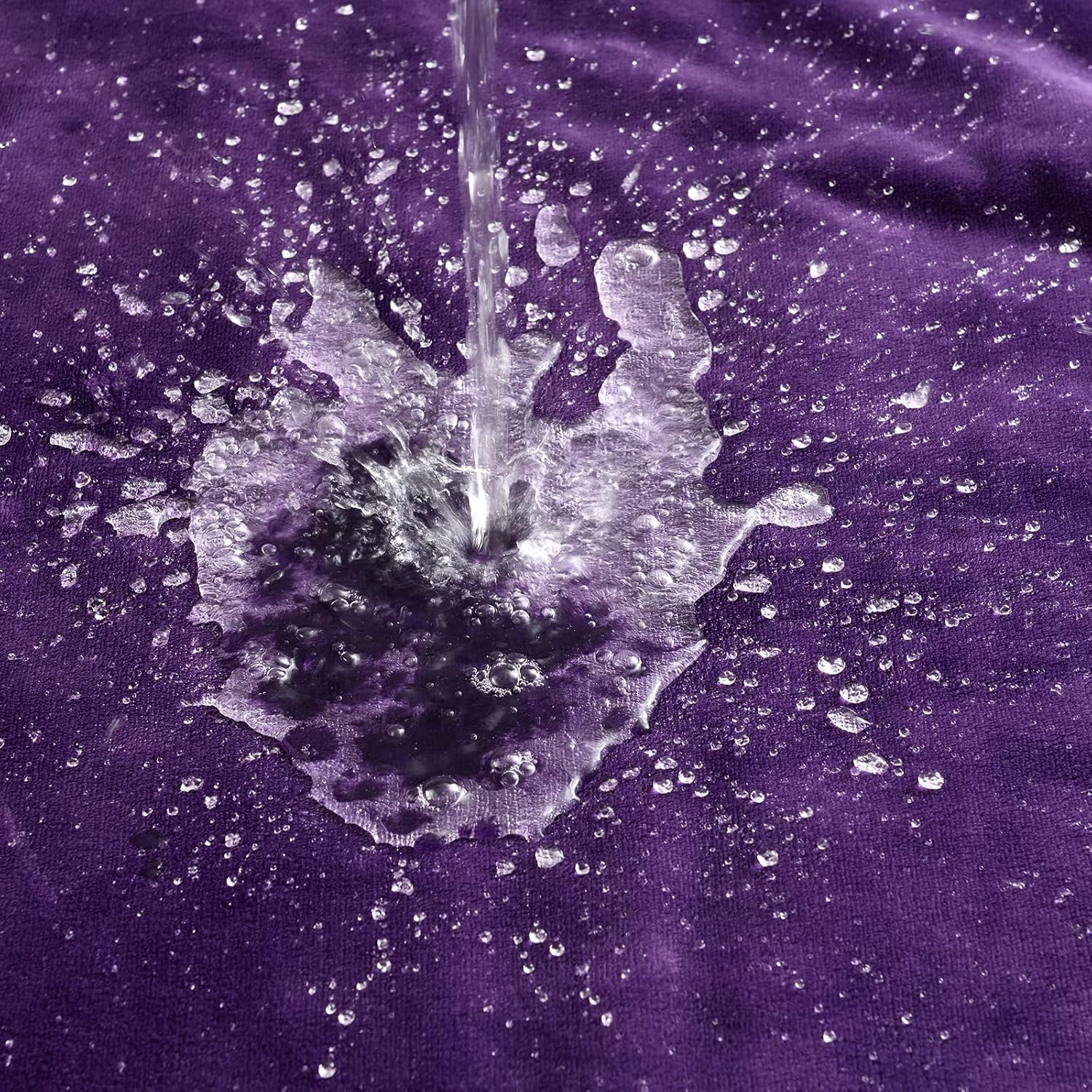 Thumbnail 6 de Yaning wasserdichte Decke für Bett, Couch & Sofa (Dunkelviolett, 152 x 203 cm) – doppelseitig mit Sherpa-Fleece