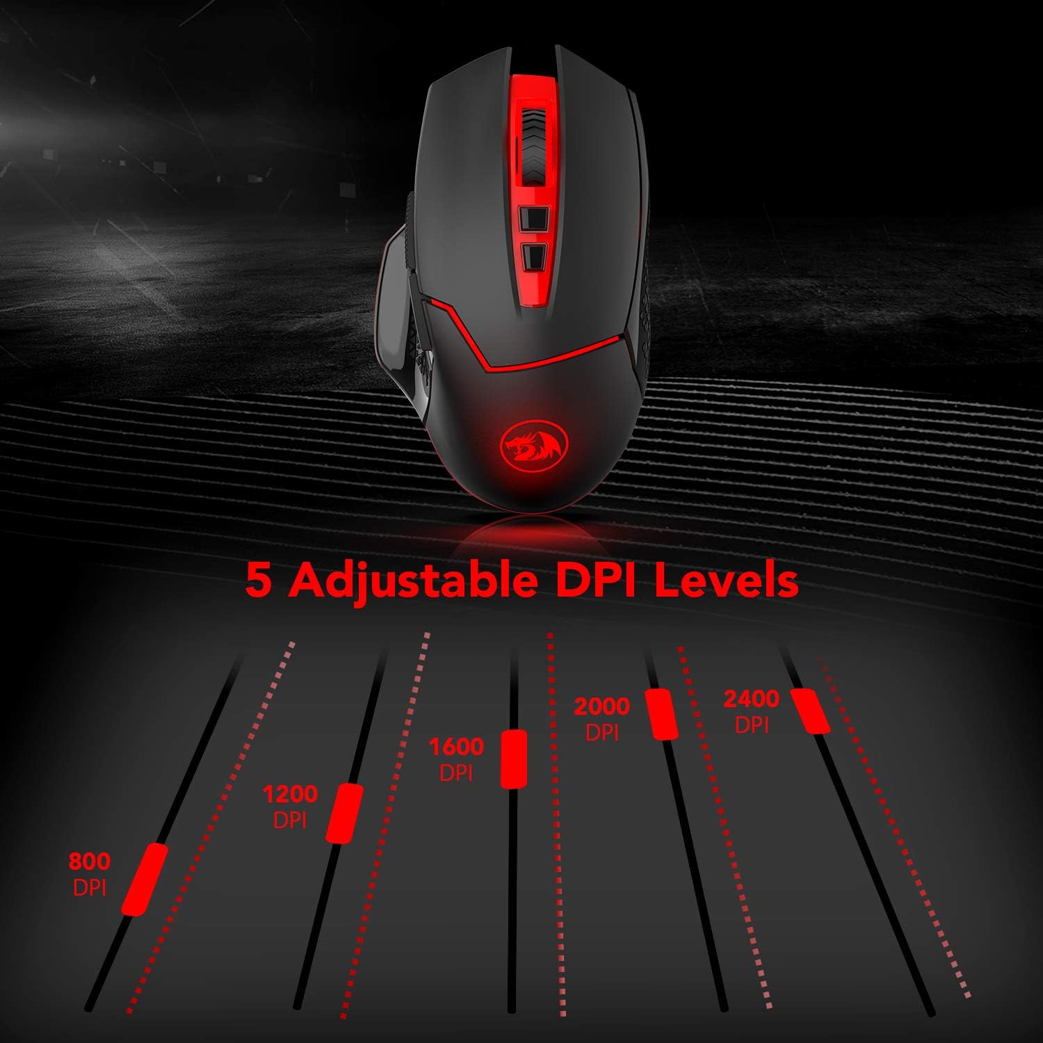 Thumbnail 4 de Redragon M690-1 Wireless Gaming Mouse (2.4 GHz) with DPI Shifting and Ergonomic Design