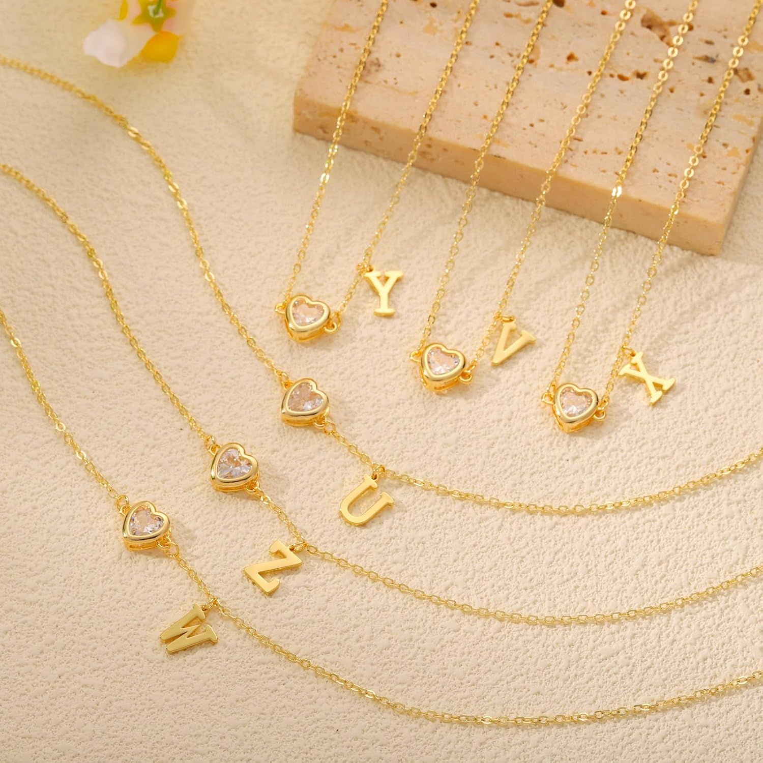 Thumbnail 3 de Starain Initial Necklace, 14K Gold-Plated