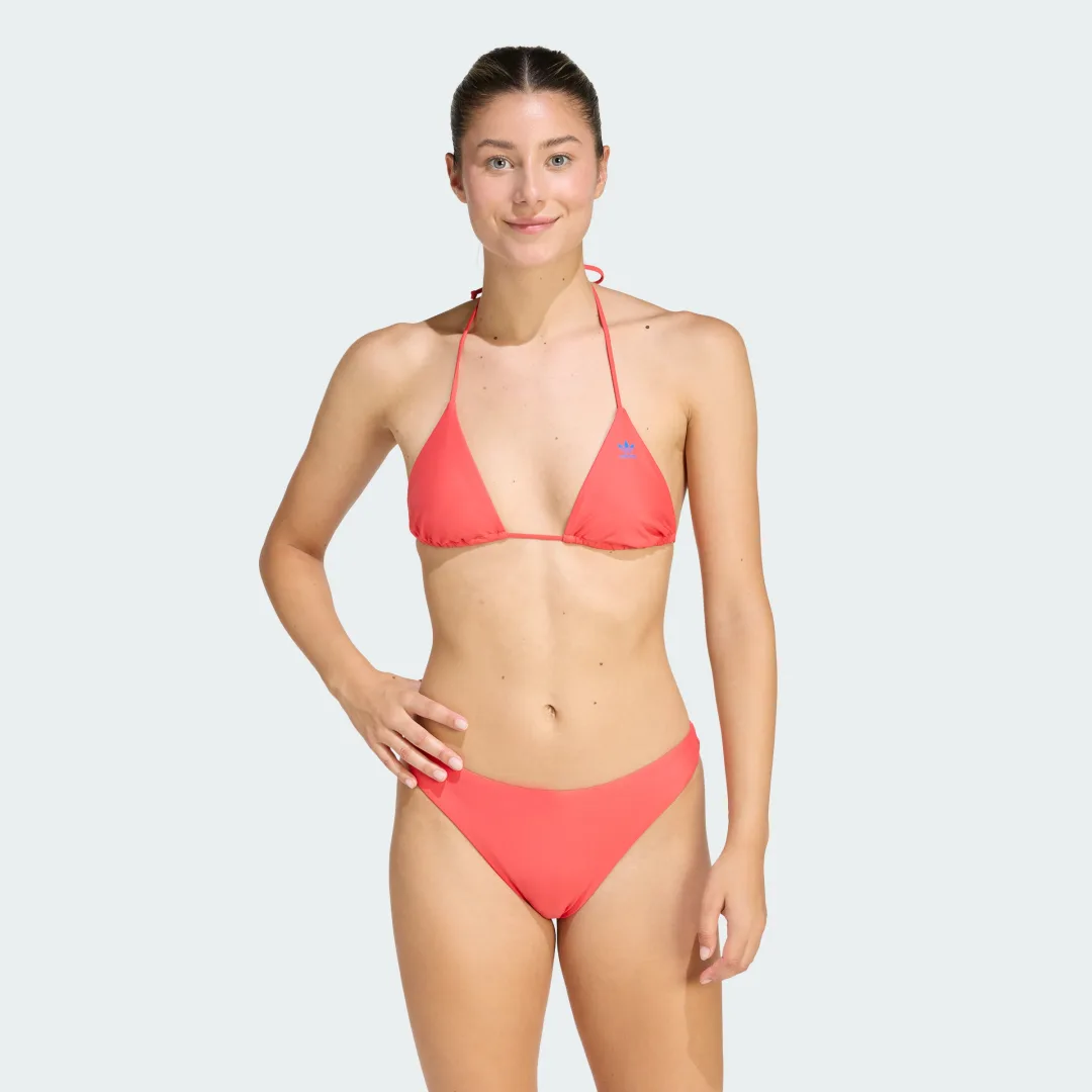 Detalle de Sujetador de bikini Adicolor de Adidas – Rojo