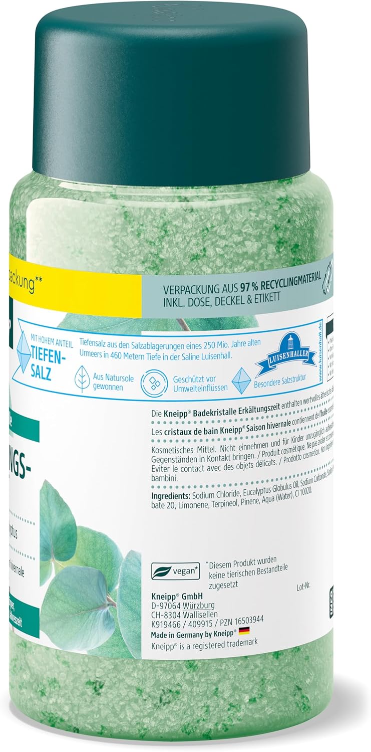 Detalle 2 de Kneipp badkristallen voor koud weer, 600 g met eucalyptus en munt