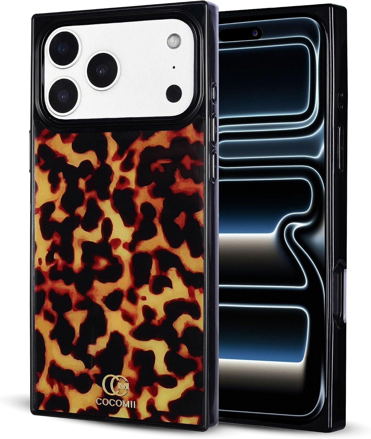 Detalle de COCOMII Rectangle for iPhone 17 Pro Max Case, Amber Tortoiseshell