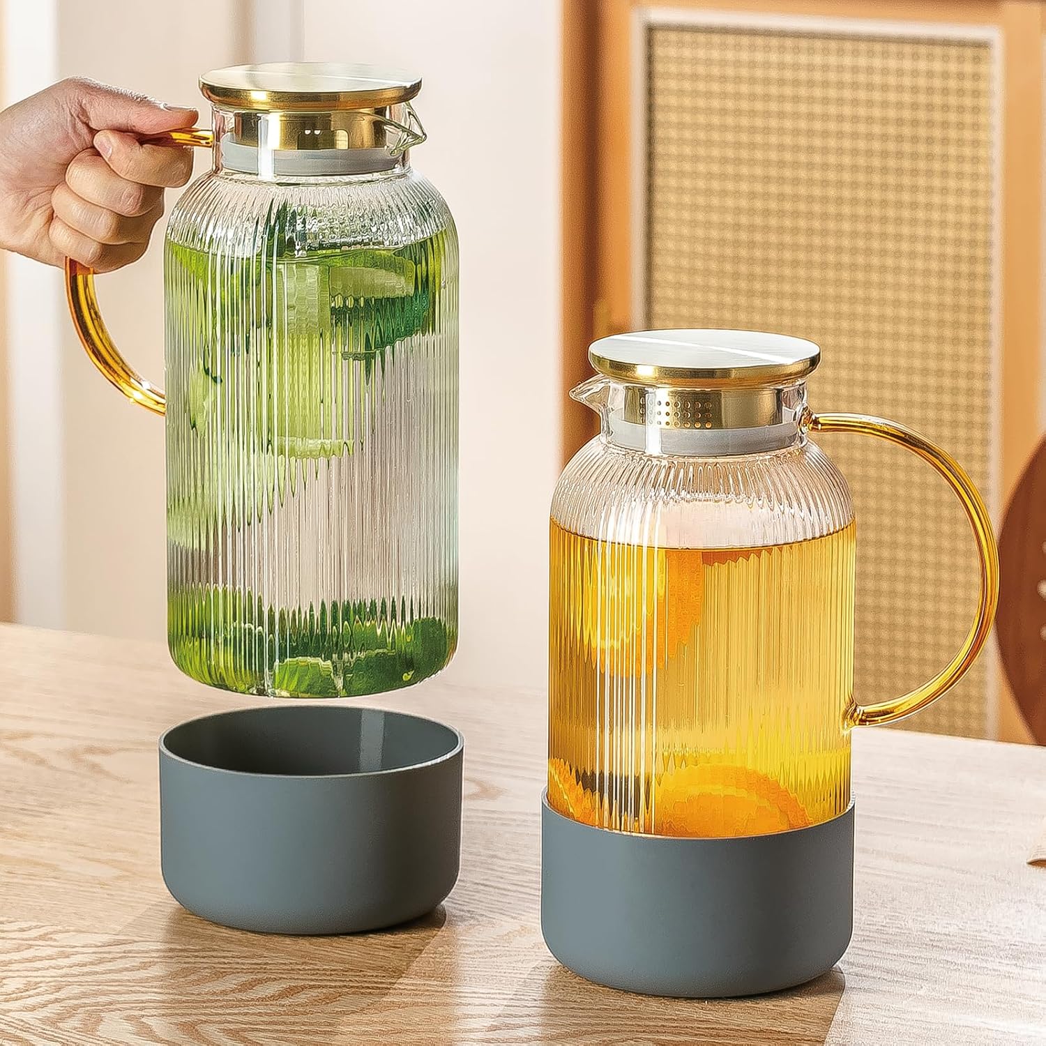 Thumbnail 6 de Buaic 68 oz Glass Water Pitcher with Lid 🫗