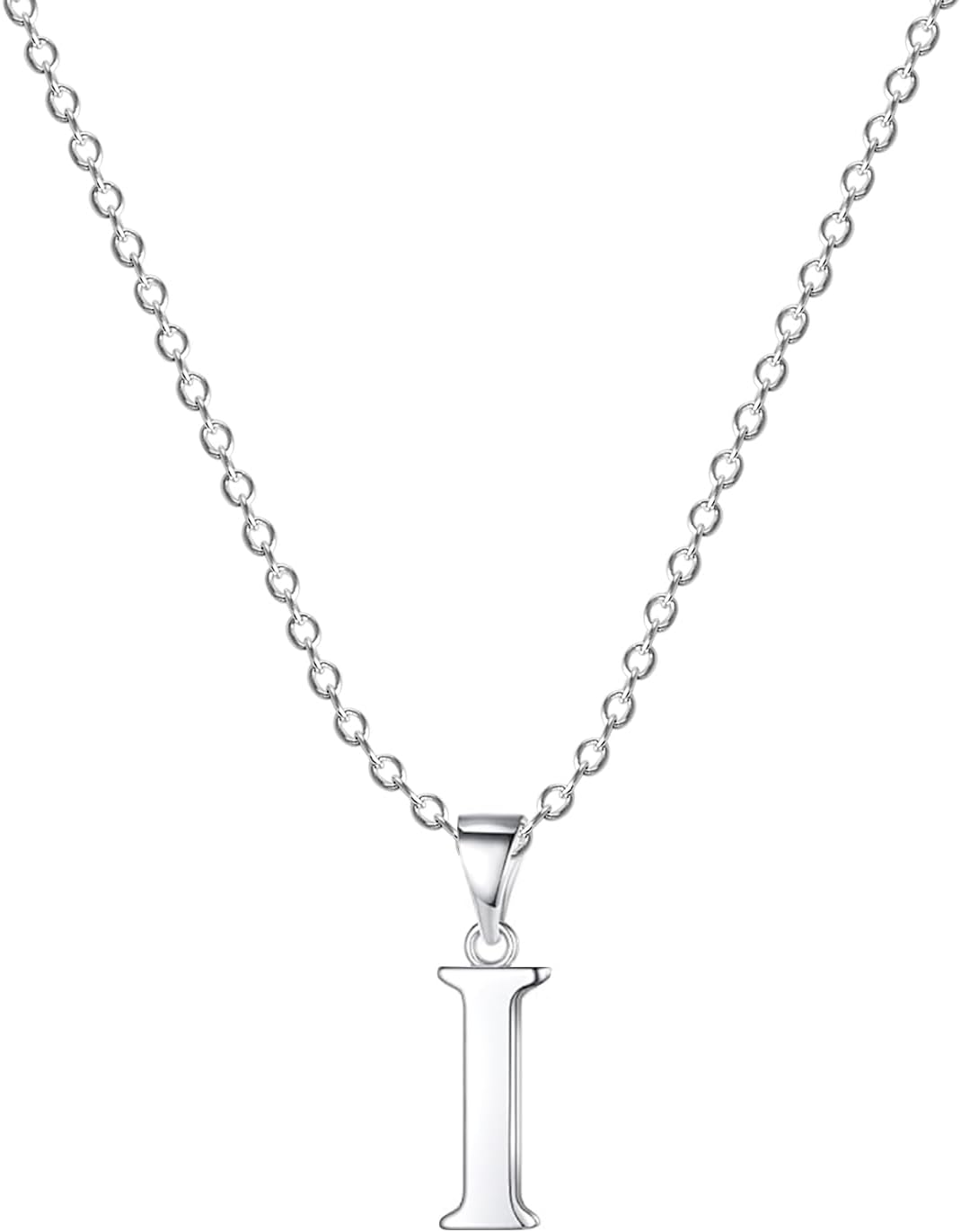 Thumbnail 5 de XWN Damen Halskette mit Buchstaben Anhänger aus Edelstahl – Silber Initialen Kette, 38 cm + 5 cm Verlängerung