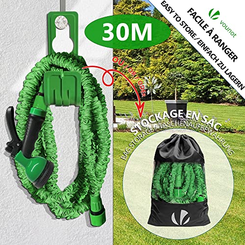 Thumbnail 4 de VOUNOT Tuyau d'Arrosage Extensible 30m – adaptable 1/2" et 3/4" avec 10 modes de pulvérisation