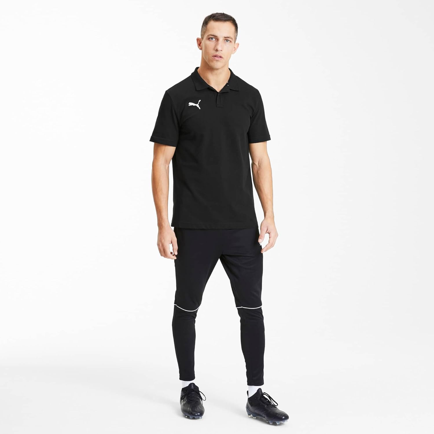 Detalle de PUMA Men ESS Piqué Polo Keeps You Dry Cell : polo en coton et élasthanne au quotidien