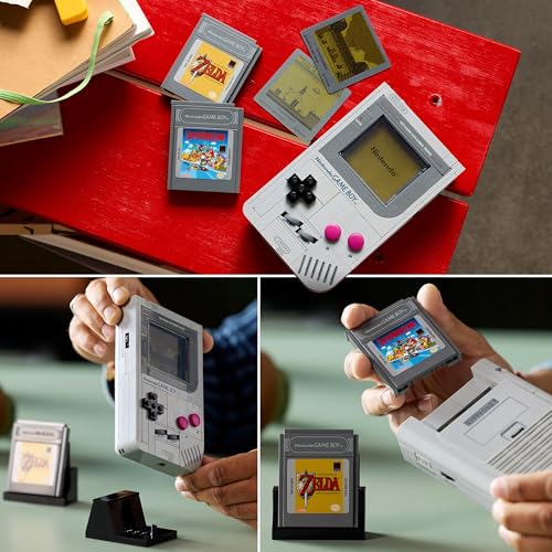 Detalle de LEGO Super Mario Game Boy Building Set for Adults (72046): a nostalgic Nintendo display model