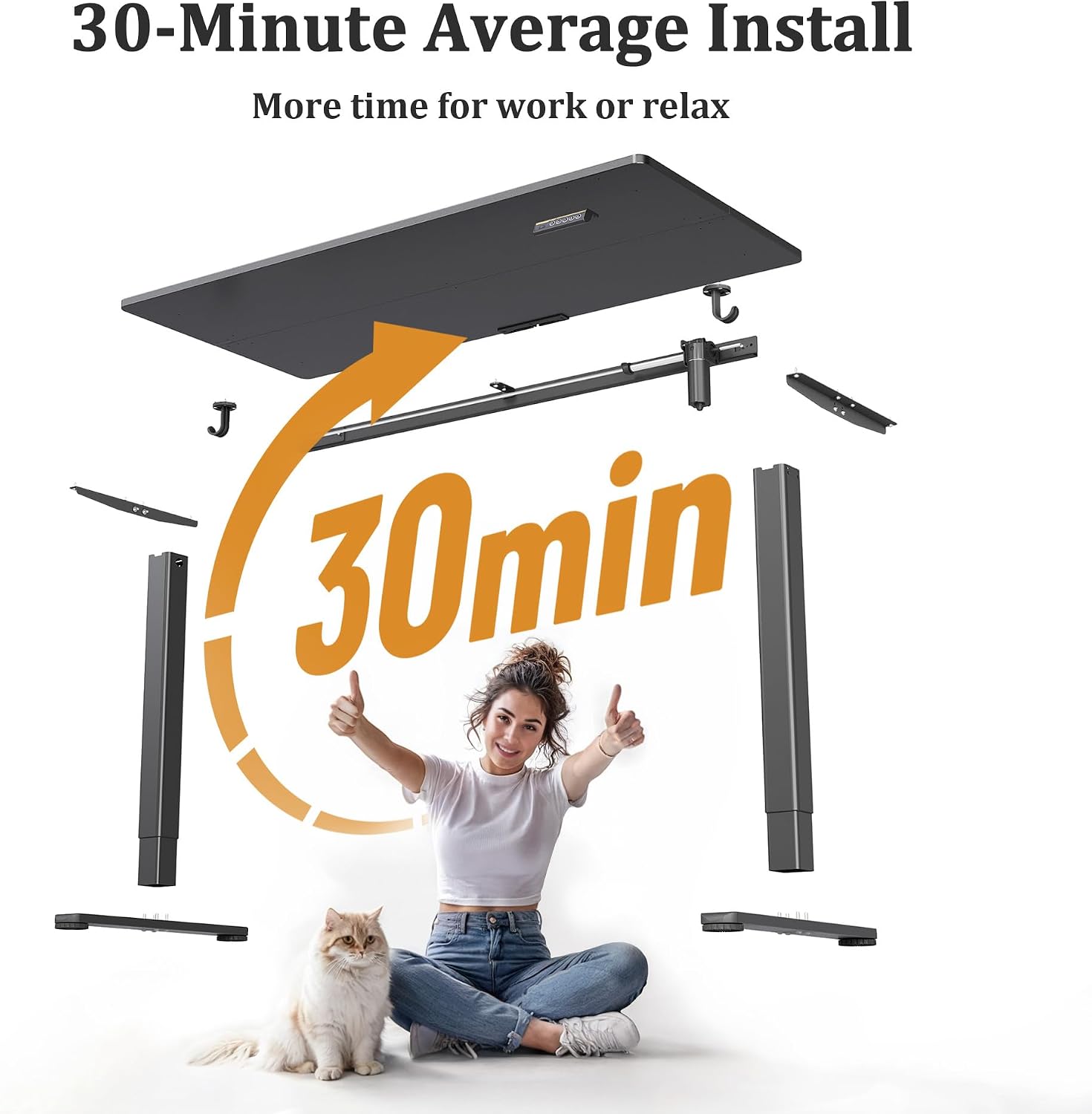 Thumbnail 6 de Claiks Bureau Électrique Réglable 100 x 60 cm ⚙