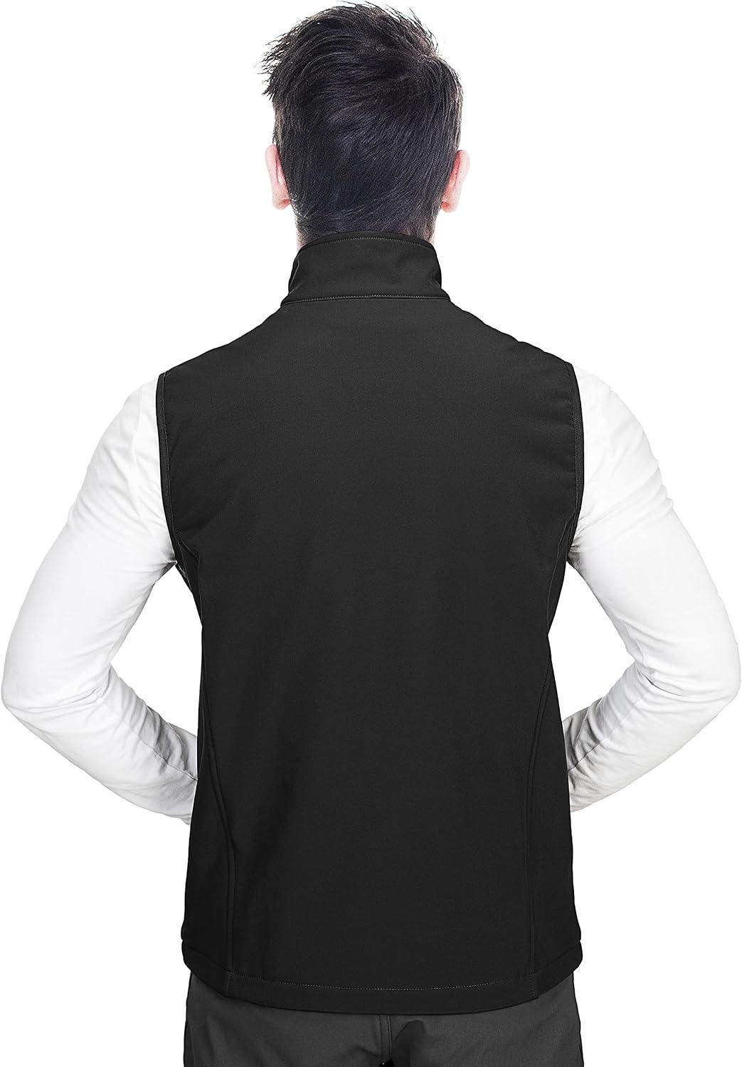 Detalle 2 de 33,000ft Herren Outdoor-Weste aus Softshell mit Fleece-Futter – wasserdicht & winddicht, mit 7 Taschen