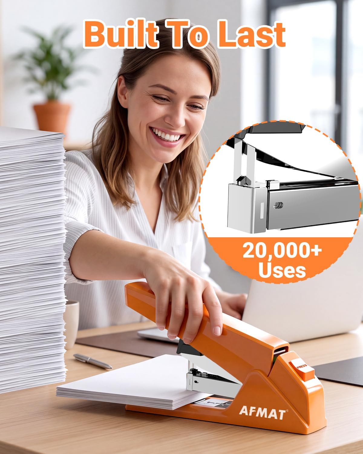 Detalle 2 de AFMAT Heavy-Duty Stapler ES18