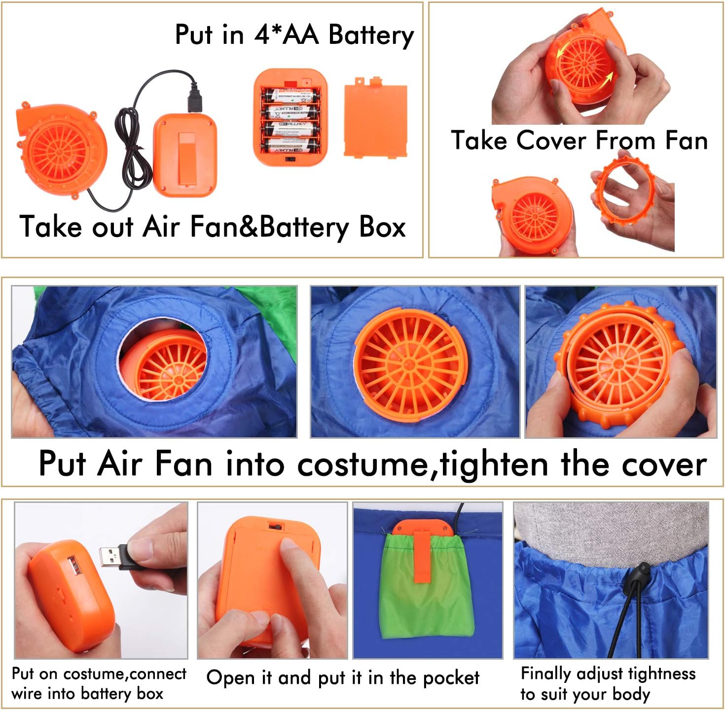 Thumbnail 4 de Double Couple Inflatable Alien Costume for Adults with Built-In Air Pump