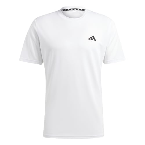 Detalle de adidas Hombre Train Essentials Training Shirt, White/Black, M