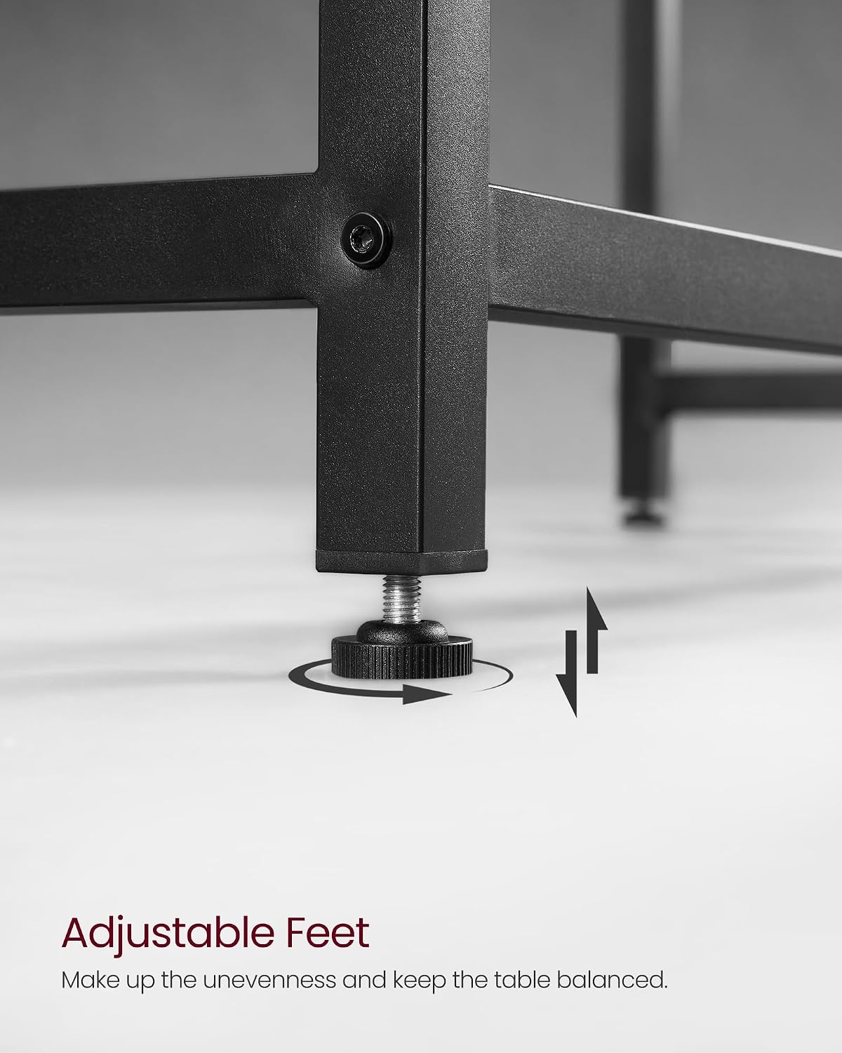 Detalle de VASAGLE LWD41X: Compact 100 x 50 cm Steel Desk for Home Office