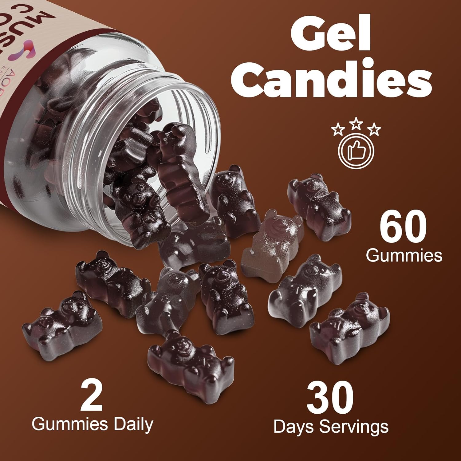 Detalle de 12-in-1 Mushroom Gummies (Soft Candies) – 60 count bottles, 2 bottles