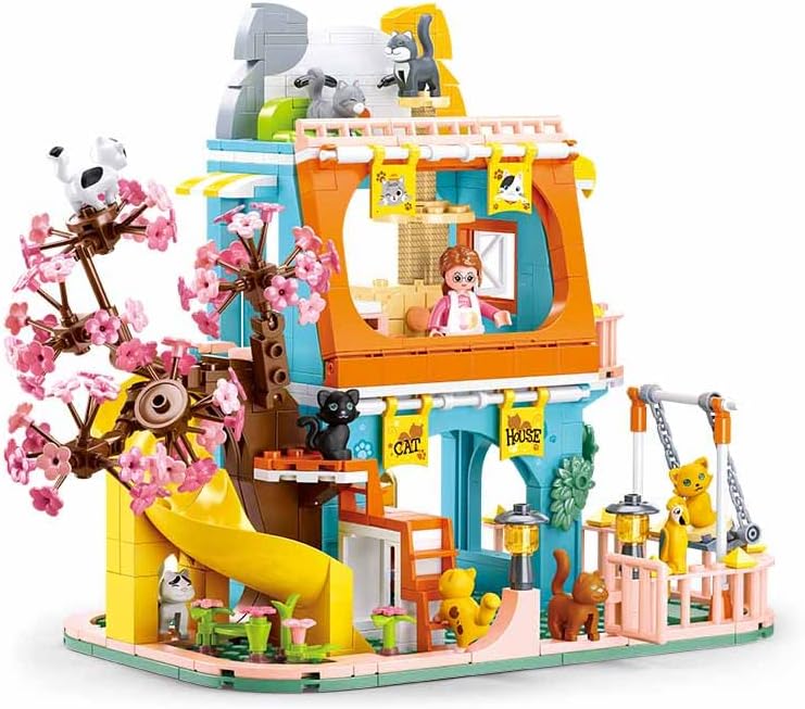 Detalle de Sluban M38-B1089 Girls Dream – Cat House, plastikowy zestaw konstrukcyjny