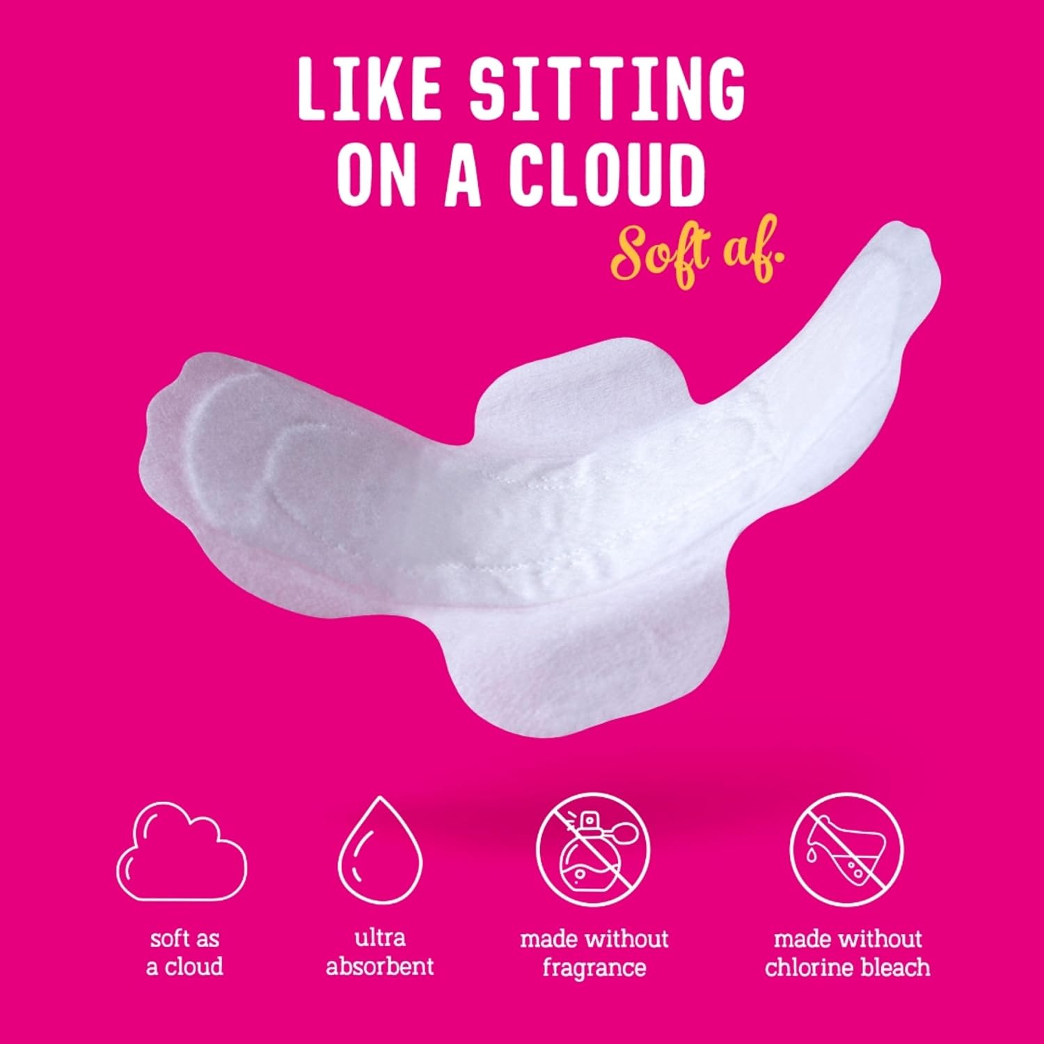 Thumbnail 3 de Flo Day Menstrual Pads (88 Pack) – Regular Flow, Winged & Ultra-Thin, Bamboo, Vegan & Cruelty-Free