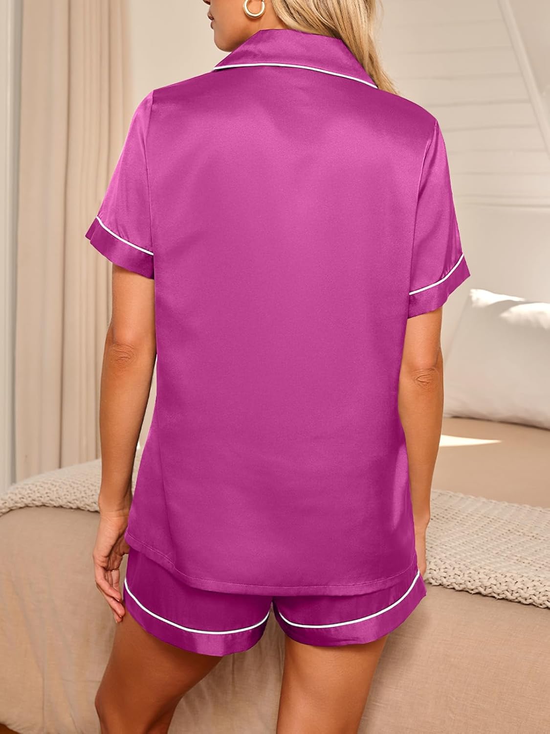 Thumbnail 3 de LILLUSORY Silk Satin Pajama Set 2-piece sleepwear