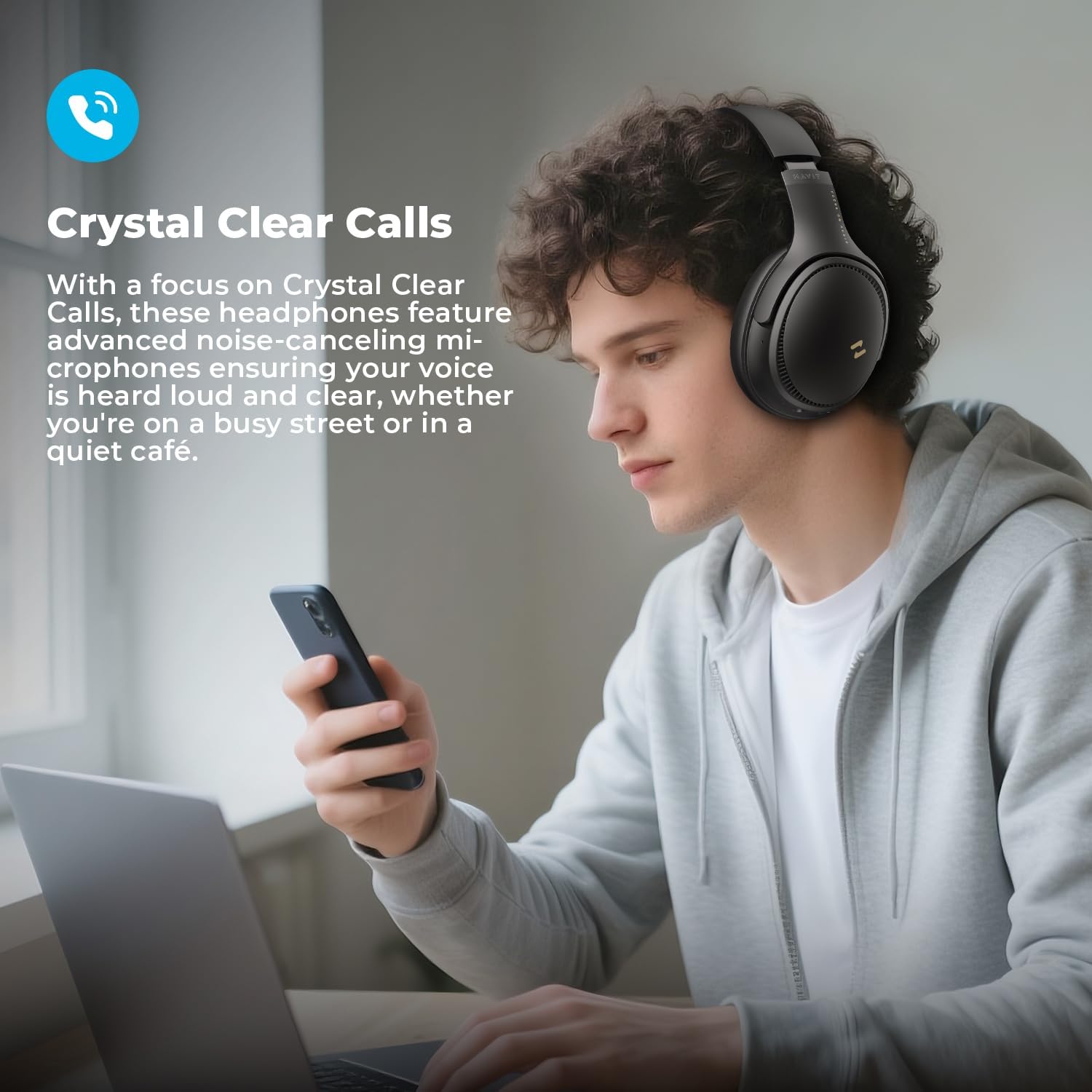 Thumbnail 6 de Havit Over-Ear Headphones, 50-Hour Battery Life
