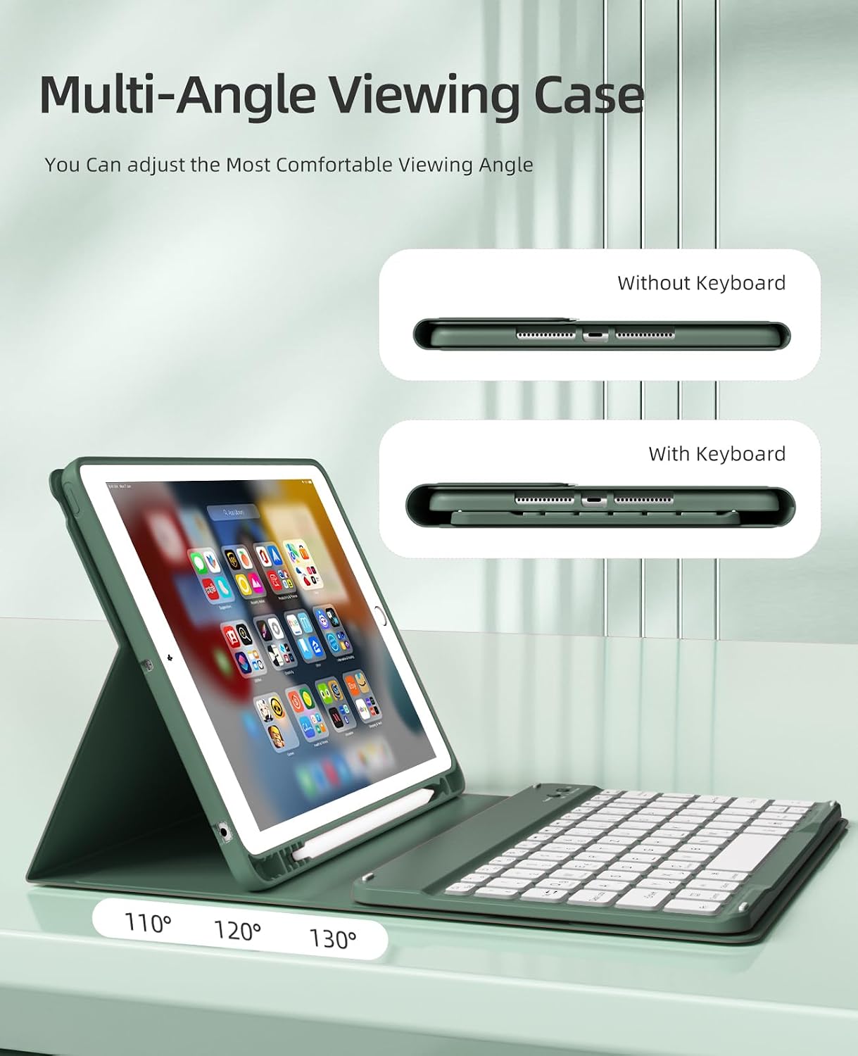Detalle 1 de JKSML Tastaturhülle für iPad 10,2 Zoll