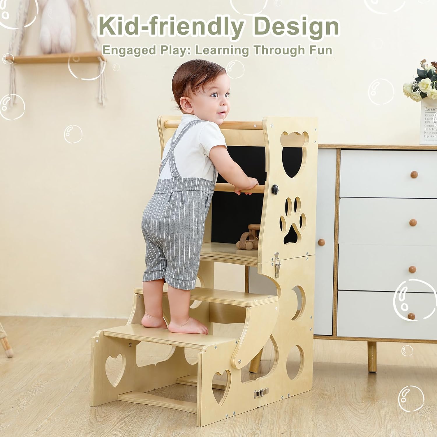 Thumbnail 6 de Toddler Kitchen Step Stool with Chalkboard