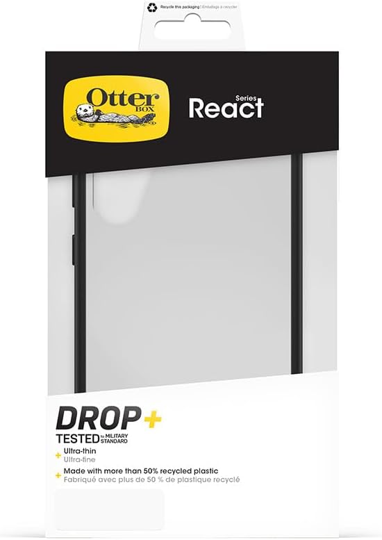 Thumbnail 3 de OtterBox React Series per Samsung Galaxy S24+ – Cover ultrasottile, trasparente/nera, resistente a shock e cadute