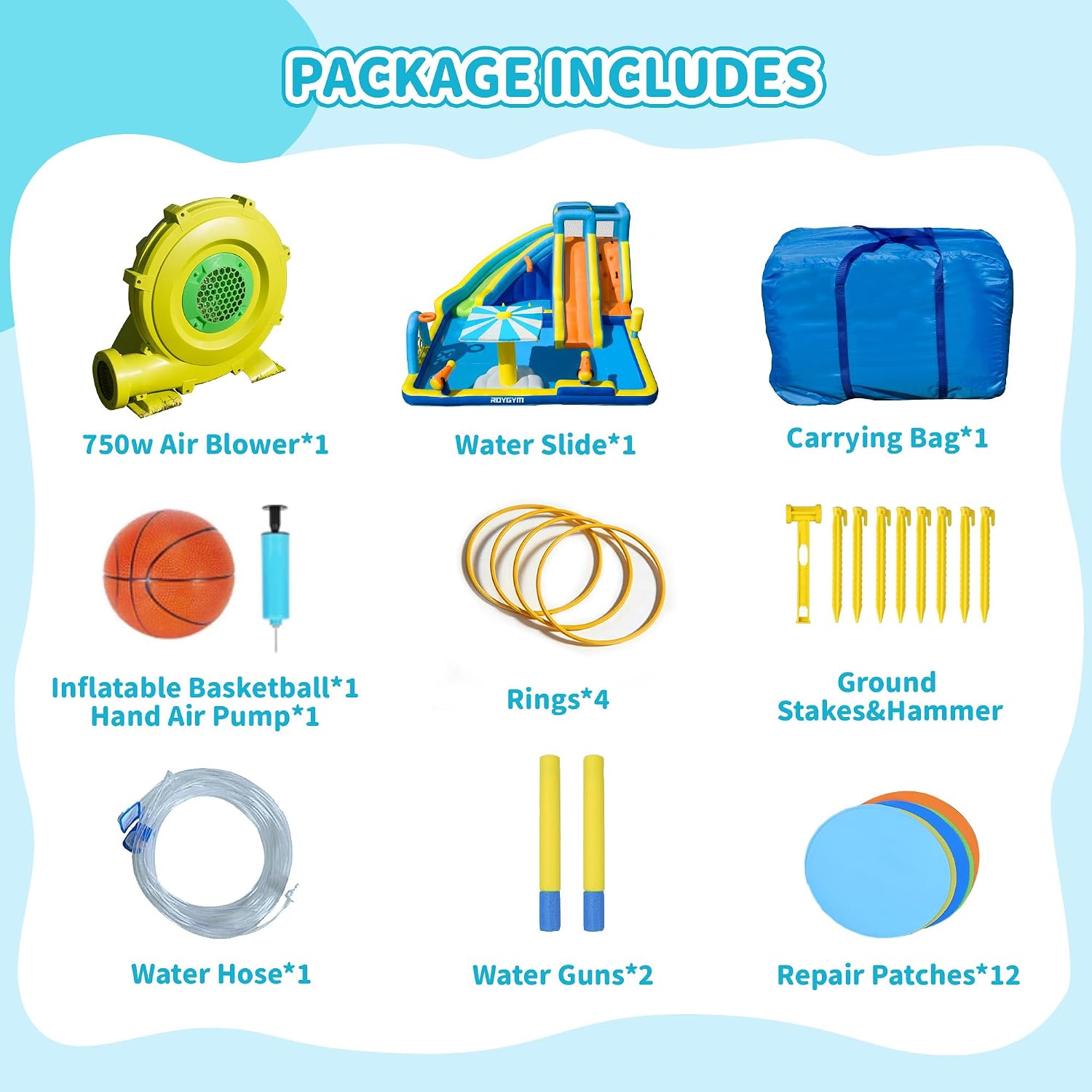 Thumbnail 6 de Inflatable Water Park for Kids 16.4 ft × 14.1 ft