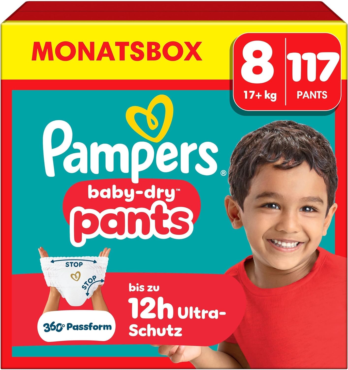 Detalle de Pampers Baby-Dry Pants Größe 8, 117 Windeln