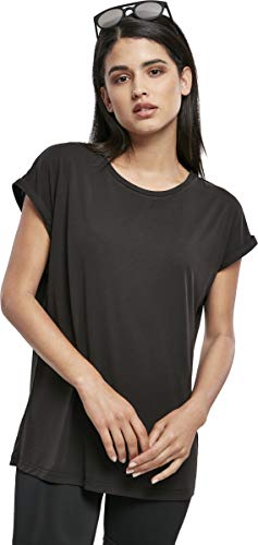 Detalle 2 de URBAN CLASSICS Maglietta Donna a Maniche Corte Oblique in Jersey Modal – Taglie forti XS-5XL