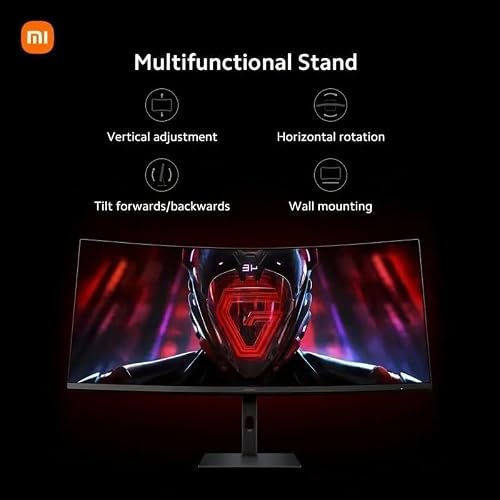 Detalle 2 de XIAOMI Ecran PC Curved Gaming Monitor G34WQi Noir : immersif, 180 Hz et WQHD ultralarge